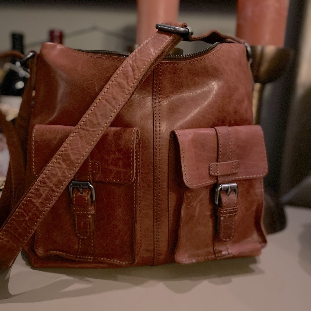 Spikes and Sparrow Leather Messenger Bag